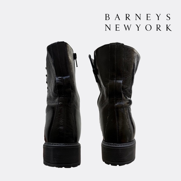 Barneys New York Black Leather Lace-Up Boots – Size 38 EU (US 7.5–8) – Clean - Picture 6 of 7